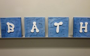 Art by students spelling BATH