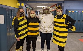 Teachers in Bee Costumes