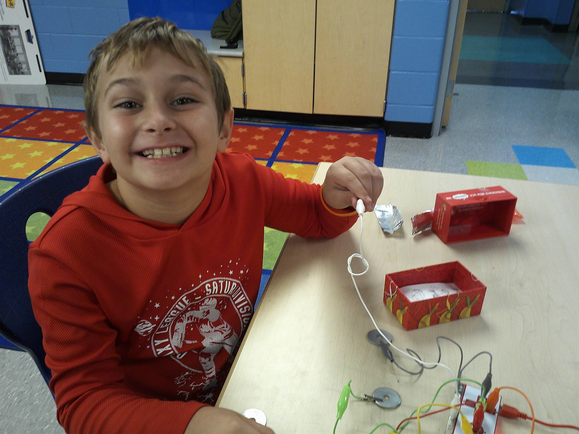 Boy with Makey Makey