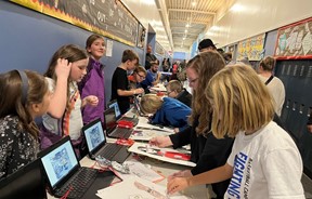 Students at Steam Night