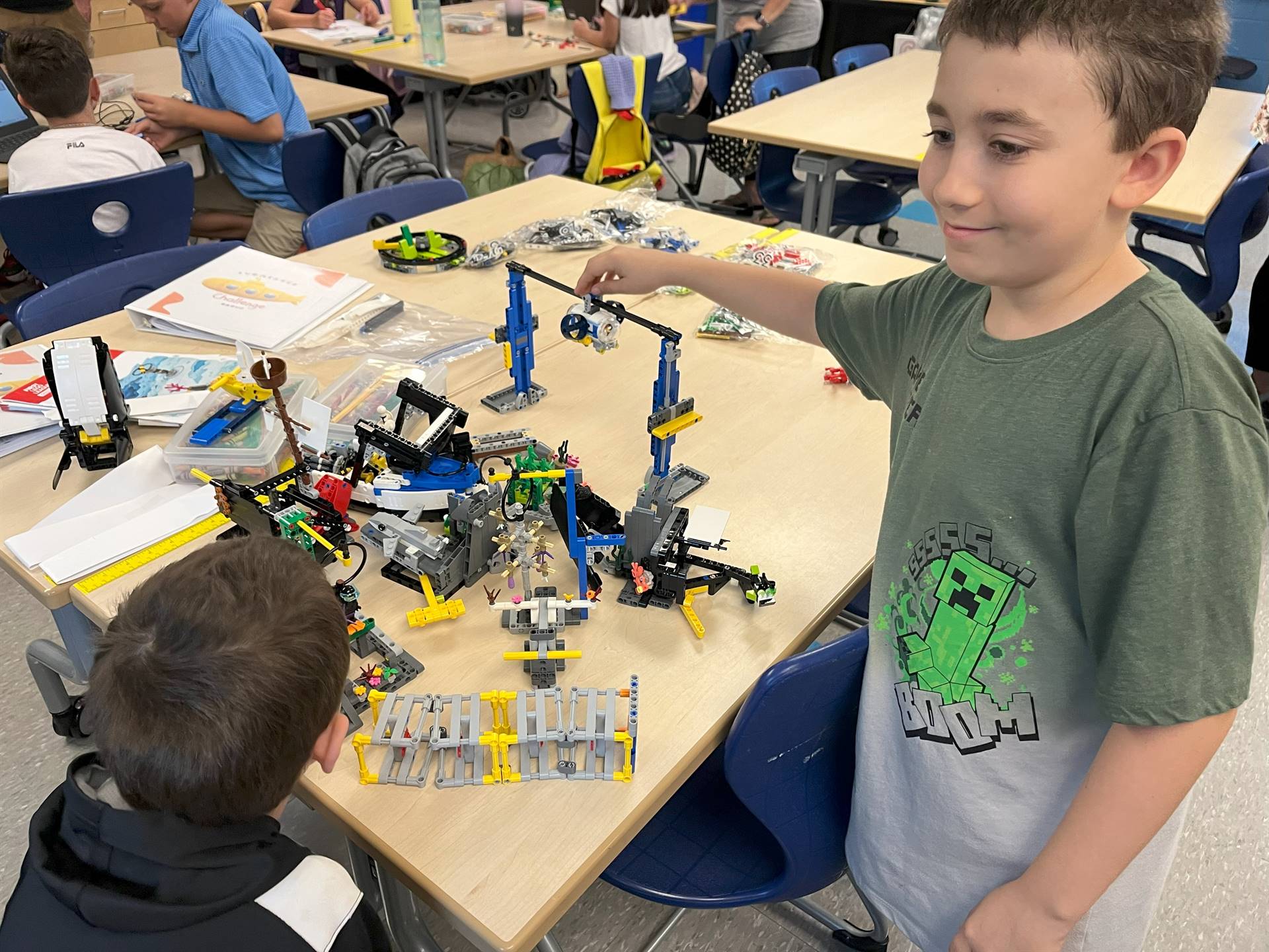 Boy with lego project